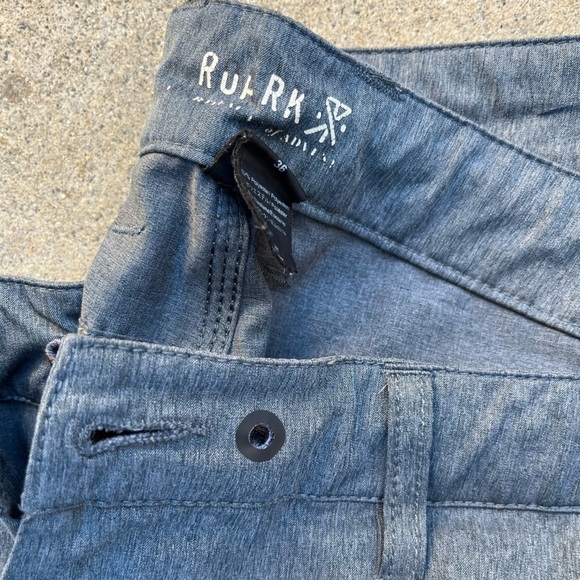 Men's Roark Shorts Gray Solid Flat Front 36 Zip Surf Summer Beach Outdoor Hike - Picture 14 of 14